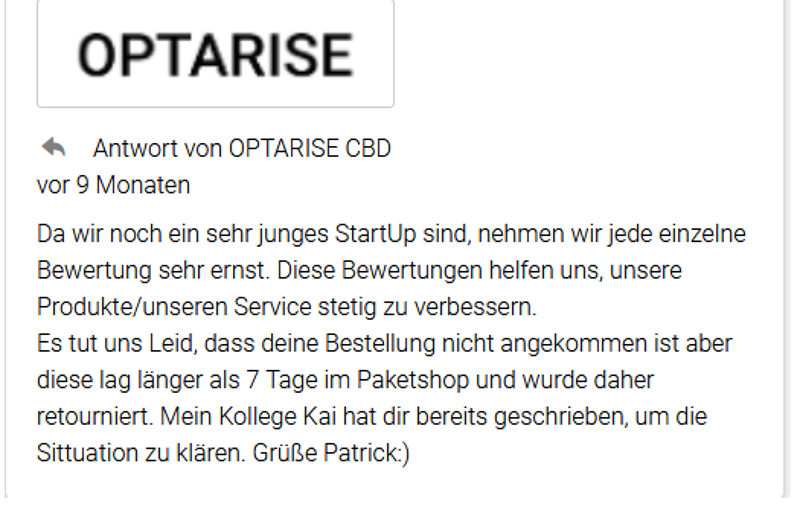 Optarise Trustedshops
